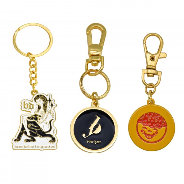 Keychain Imitazzjoni Gold Metal Custom Logo Key Chain
