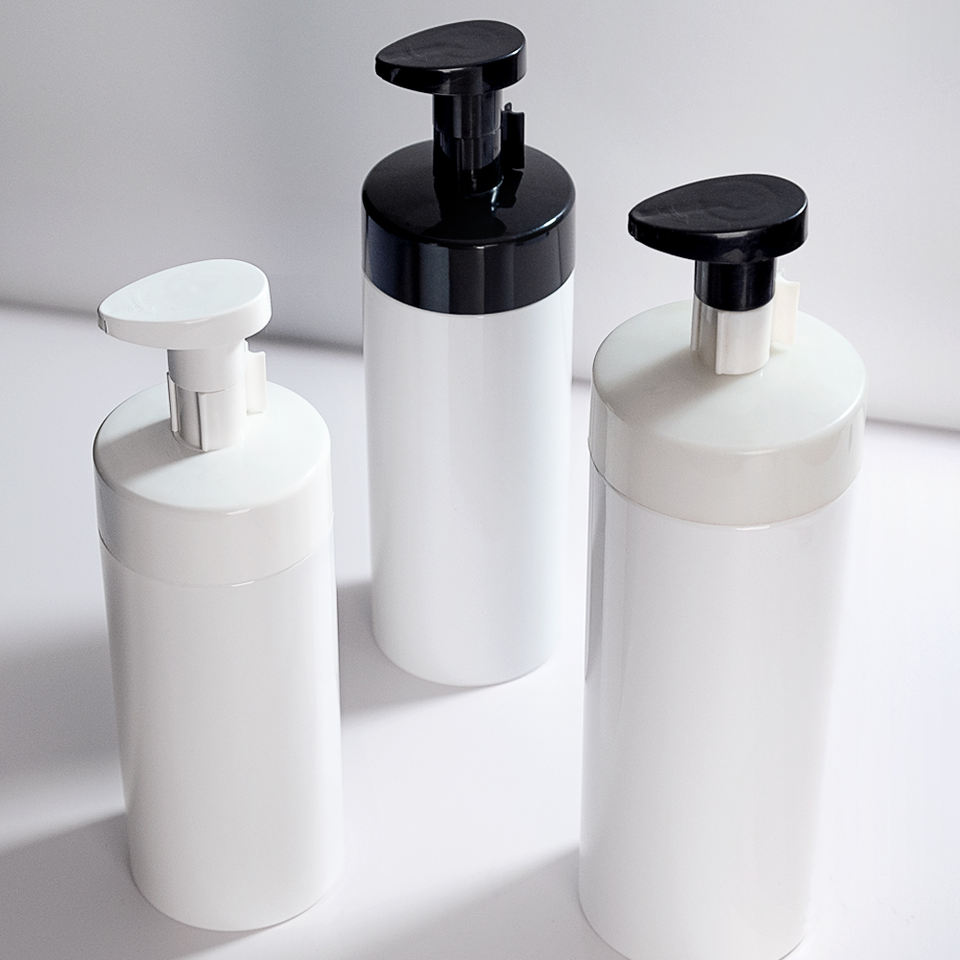 PET Plastic Plastic Cylinder Shampoo and Conditioner Bottle ການຫຸ້ມຫໍ່ເຄື່ອງສໍາອາງ