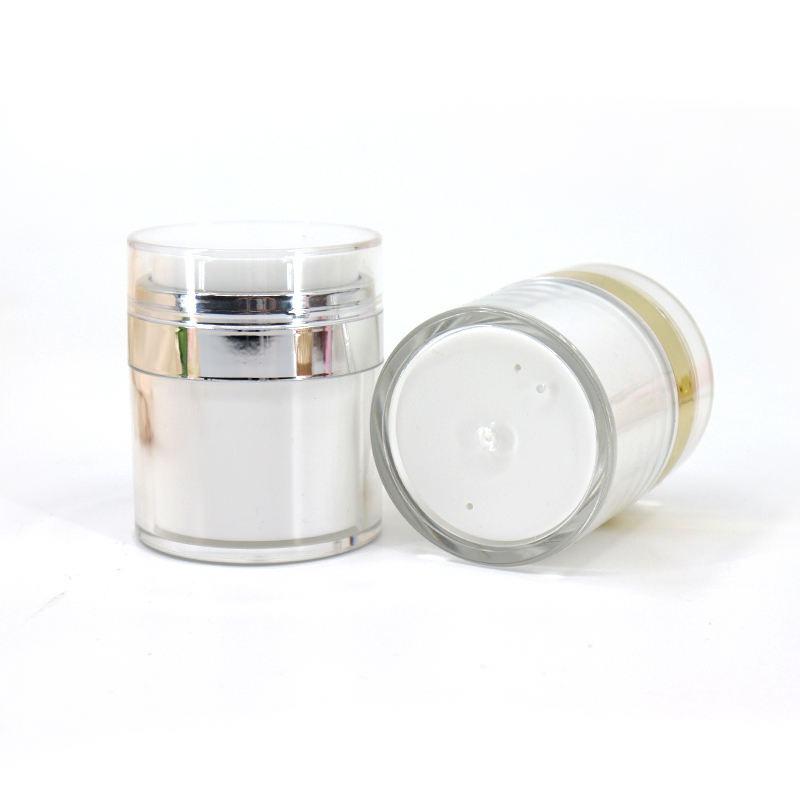 Acrylic Reusable Airless Lotion Facial Cream Jar ເຄື່ອງສໍາອາງ Jar