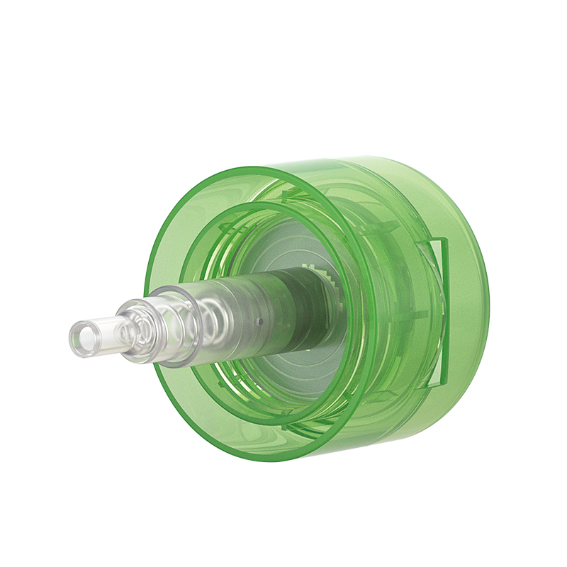 Pompa di dispenser di pressa di liquidu di pulizia verde trasparente Pompa per unghie