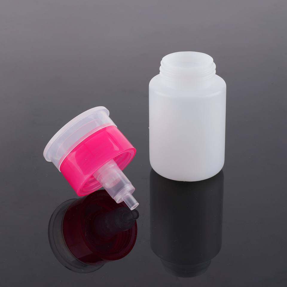 Pompa di smaltu trasparente per unghie Dispenser di pompa per unghie Pompa per la pulizia di unghie