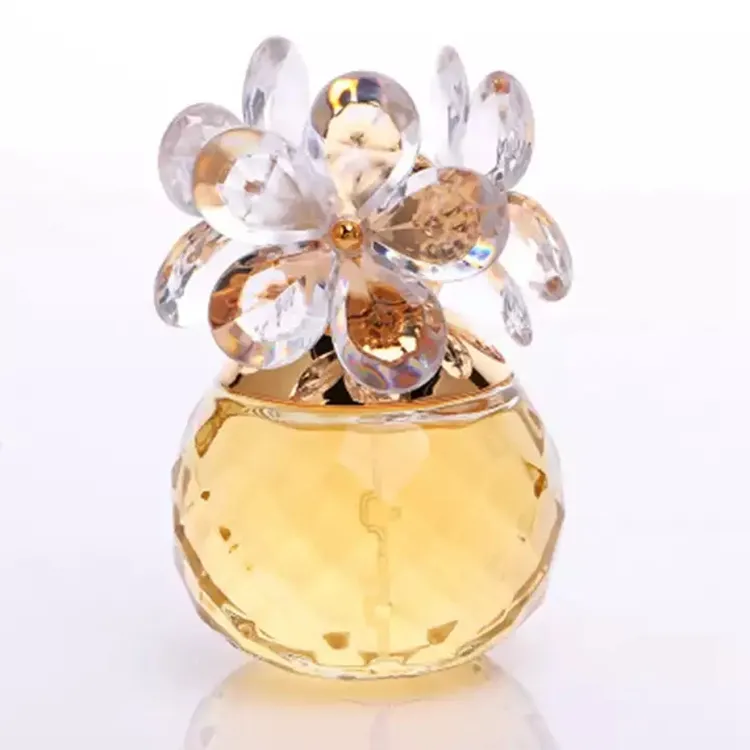 Elegantna staklena bočica parfema za žene u obliku cvijeta – kapacitet od 60 ml