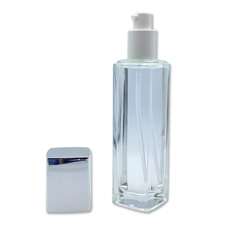 Gaya modern botol pompa kosmetik kaca botol kaca kosmetik LBM008
