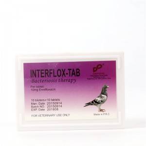Enrofloxacín tabletový liek na závodné holuby