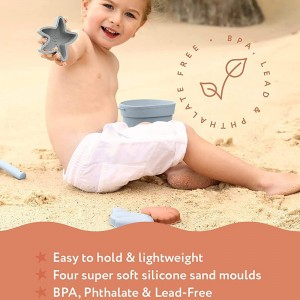 Sandbox Silikoni Beach Toys fun awọn ọmọ wẹwẹ