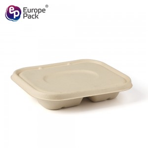 High reputation 3 Compartment Food Container - Degradable and environmentally friendly take-away food box – Europe-Pack