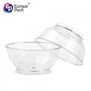 2022 China New Design Plastic Cups With Flat Lids - Wholesale food grade 120ml mini disposable plastic transparent salad bowls – Europe-Pack