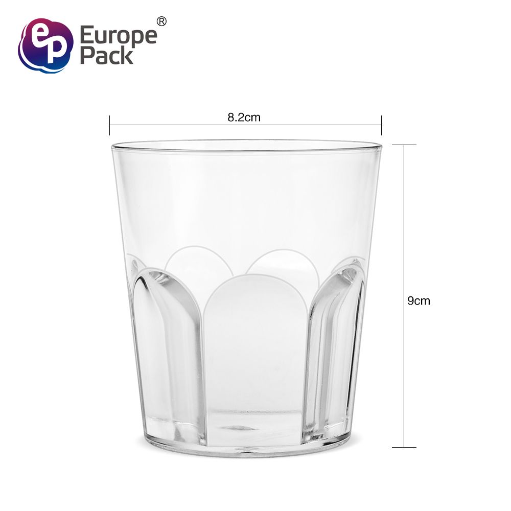Clear Disposable Wine Glasses Stemless, 11oz Recyclable, Heavy Duty Plastic Wine Glasses for Party Disposable