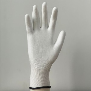 13 Guage Nylon Liner Coated PU Gloves, Palm Fit Gloves