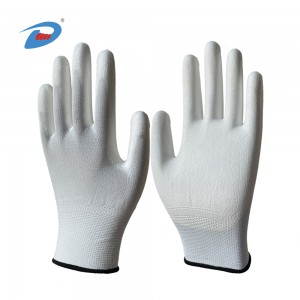 13 Guage Nylon Liner Coated PU Gloves Palm Fit Gloves
