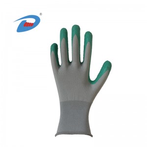 Hot-selling China 13 Gauge Nylon Industry Crinkle Latex Rubber Palm Hand Protection Coated Safety Gloves