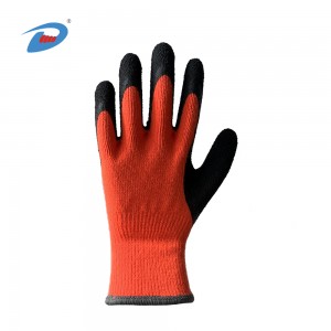 China Wholesale China 10 Gauge Cotton Liner Crinkle Latex Palm Coated Labor Gloves