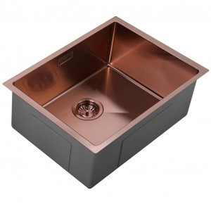 Rose guldvaske PVD rustfrit stål køkkenvask Factory Sort vask Dexing OEM/ODM undermonteret guldvask enkelt skål