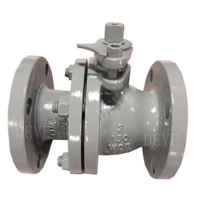 Carbon Steel flanged 150LBS flanged ball valve ມີ stopper plated lever BV-0150-2F
