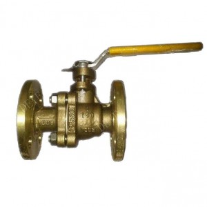 Válvula de bola de bronce con bridas con artículos No. BRZ-BV-01