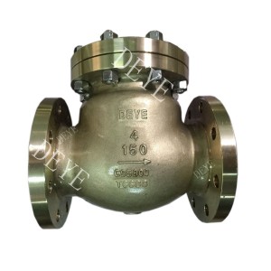 Válvula de retención oscilante de bronce 150LBS para proyecto marino (BRZ-CV-04)