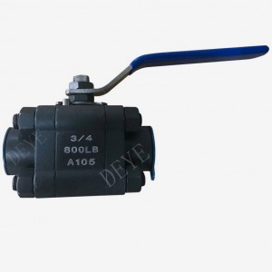 A105 ditempa 800LBS 3-pcs ball valve dengan NPT