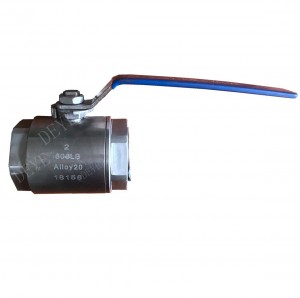 Alloy20 steel ball valve na may 2pc na katawan