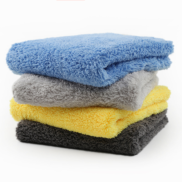 Custom Logo Soft Coral Fleece Edgeless Car Towel Microfiber
