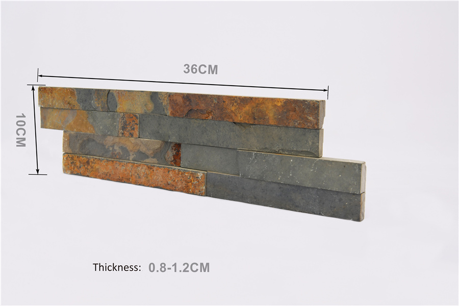 Panel de piedra de enclavamiento más delgado y oxidado Imagen destacada