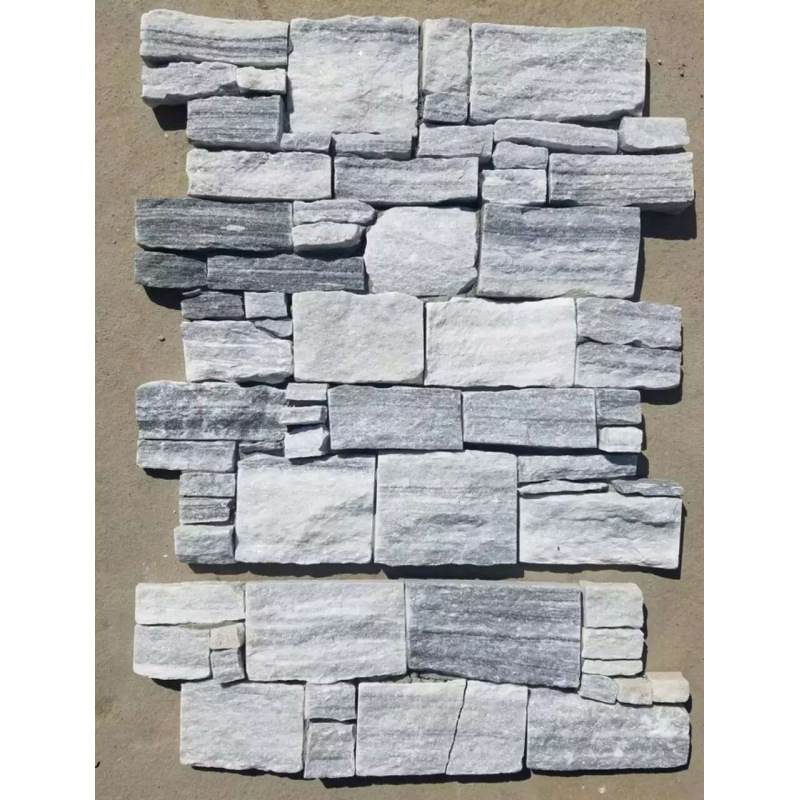 Panel de piedra de cemento de estilo regular gris hielo