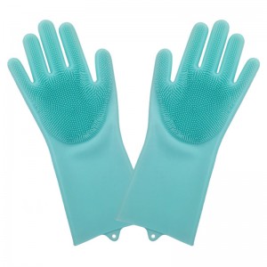 100% Food Grade Silicone Rubber Reusable Cleaning Dishwashing gloves