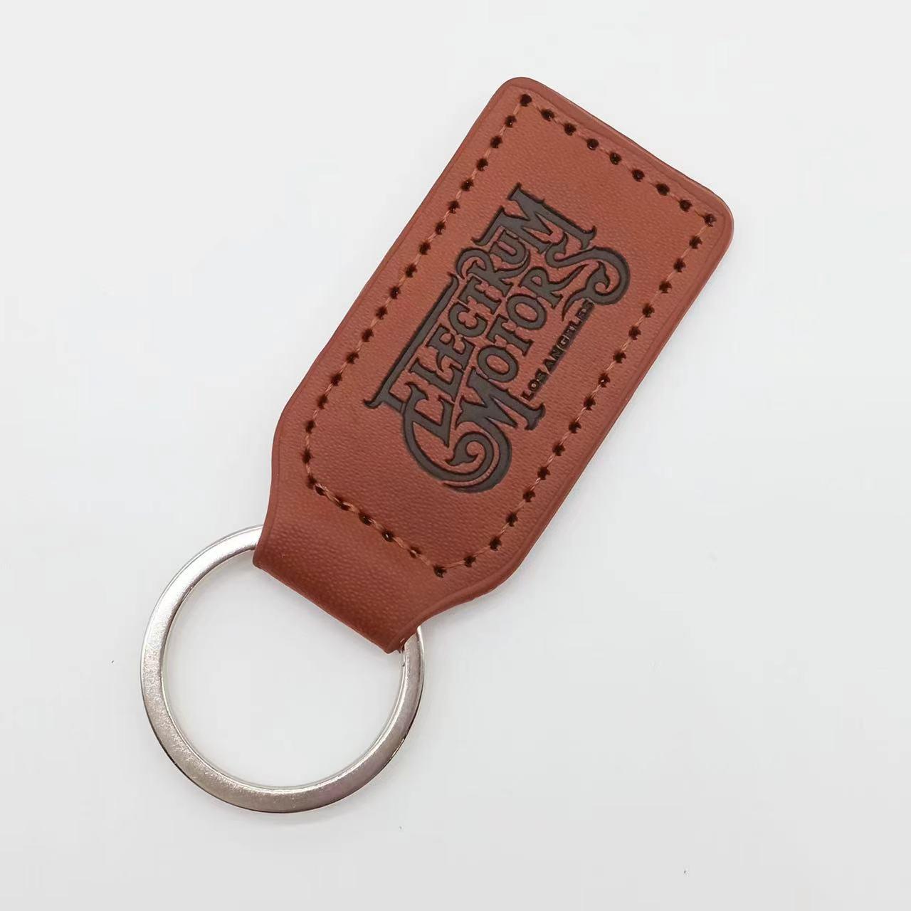 PU leather keychain, Leather wristlet keychain, Personal keyring