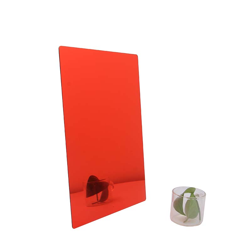 Folha de acrílico com espelho vermelho, folha de acrílico com espelho colorido Imagem em destaque