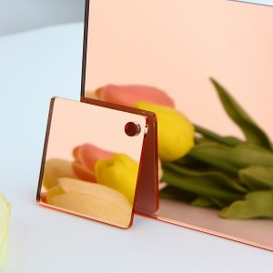 Rose Gold Mirror Acrylic Sheet ၊ Coloured Mirror Acrylic Sheets များ