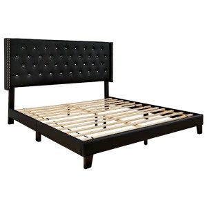 Yongsheng home canopy bed, black, double bed