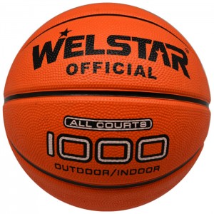 orange rubber basketball ball size 13567 for outdoor street match game play