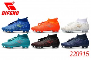 DIFENO მაღალი ფეხბურთის ჩექმები თასმიანი საკინძებით შესაფერისია მამაკაცის/ქალის ფეხბურთის სავარჯიშო ფეხსაცმლისთვის, ბუნებრივი ბალახის ფეხსაცმლისთვის.