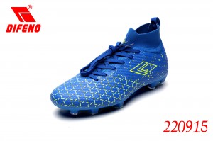 Les chaussures de football hautes DIFENO avec crampons de laçage conviennent aux chaussures d'entraînement de football pour hommes/femmes, chaussures en gazon naturel
