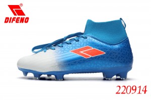 DIFENO Pantofi de fotbal pentru bărbați cu guler înalt, cu unghii lungi, antiderapante, rezistenți la uzură, pantofi profesionali pentru exterior sau pentru gazon natural