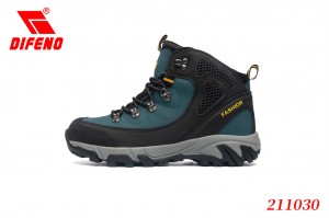 DIFENO Pantofi de alpinism pentru exterior, pentru bărbați, impermeabili, antiderapanti, rezistenti la uzură, piele de vacă, cizme înalte respirabile pentru bărbați, drumeții sportive