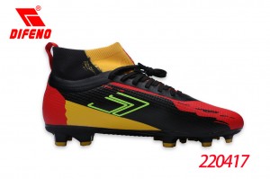 DIFENO Високи футболни обувки, счупени нокти, дълги нокти, противоплъзгащи се, устойчиви на износване, обвити обувки за игрови тренировки