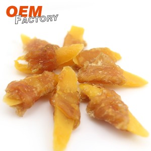 Mango Chip Twined by Chicken High Protein Dog Treats Wholesale and OEM