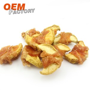 Apple Chip Twined by Chicken Fresh Dog Treats Wholesale e OEM