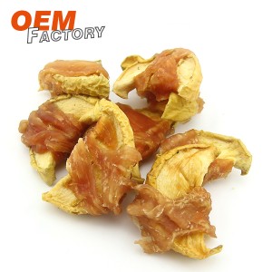 Apple Chip Milo e Chicken Fresh Dog Treats Wholesale ma OEM