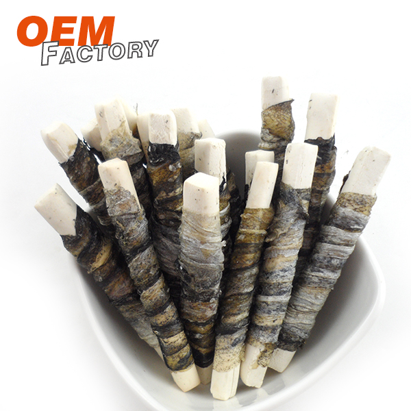 Healthy Cheese Stick Twined by Dried fish Skin Dog Treats Χονδρική και OEM Προτεινόμενη εικόνα