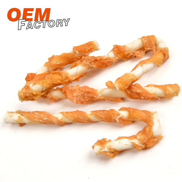 Rawhide Twined by Chicken Christmas Dog Treats Wholesale and OEM， Chews for Dogs Προτεινόμενη εικόνα