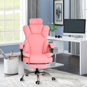 Moderna stila rozā biroja krēsls