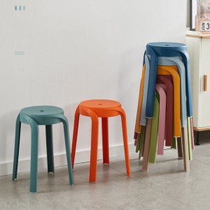 Nordic High Bench Round Stool Chair
