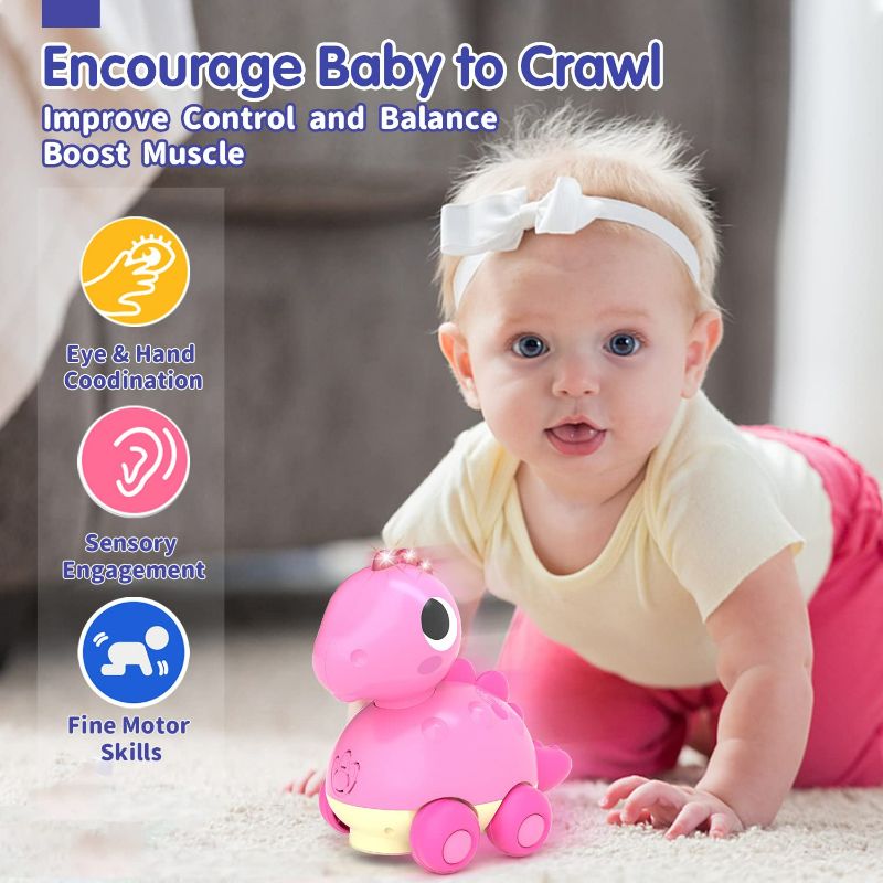 Jucării pentru fetițe 18 luni Touch & Go Crawling Dinozaur