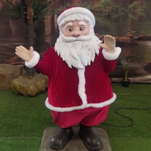 Hiasan Krismas Patung Santa Claus Saiz Nyata Dengan Pergerakan (CP-36)