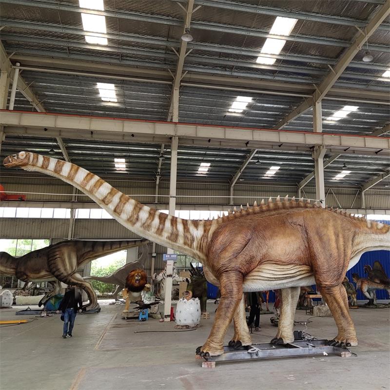Dinosaurus pabrik Dino modél Produk pikeun taman dino Gambar Feature