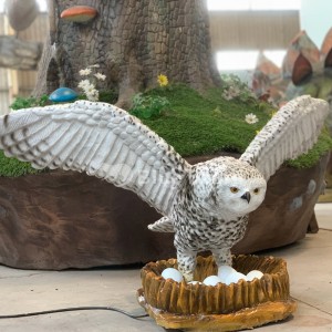 પ્રાણીસંગ્રહાલય અને કુદરતી સંગ્રહાલયો માટે બરફીલા ઘુવડનું મોડેલ પક્ષીનું મોડેલ અને ગરુડનું મોડેલ