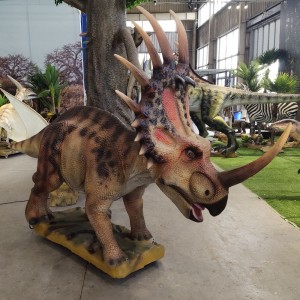 Modeliuojantis mechaninis dinozaurų robotas pramogų parko Styracosaurus (AD-69)