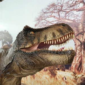 Baaxadda Dhabta ah ee Animatronic Dinosaur Qalabka T Rex Model