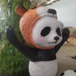 Emeli ýöriteleşdirilen Animatronik kingkong panda Model